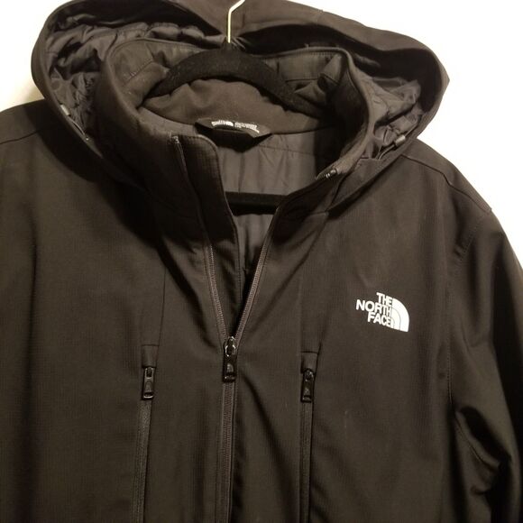The North Face Mens Large Coat Apex Elevation Jacket Black Zip Pockets Windproof - Picture 4 of 13